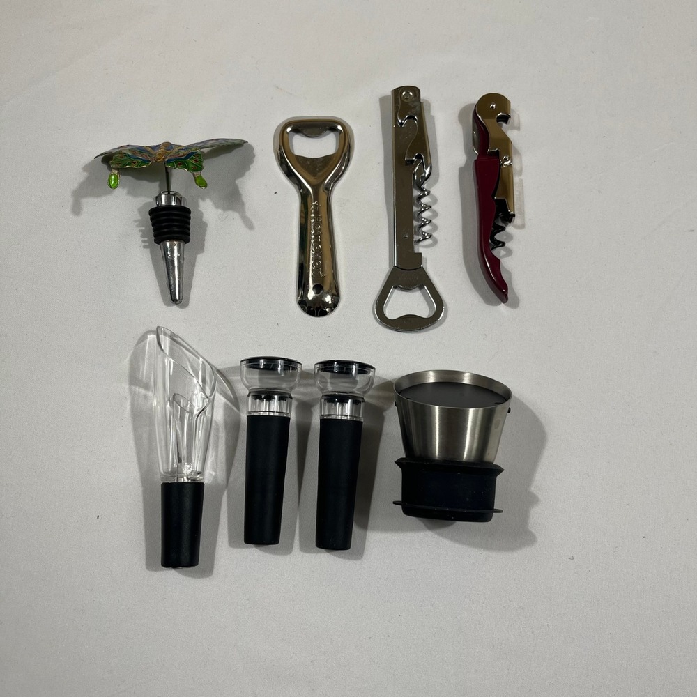 Mixed Barware Set Silver Heineken Opener Butterfly Stopper Wine Tools